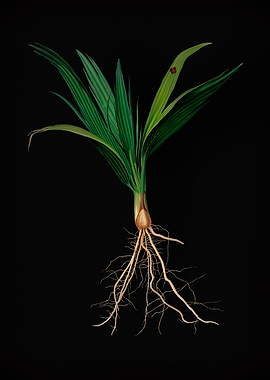 Vintage Date Palm Tree Art