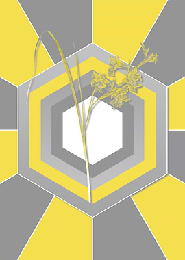 Geometric Yellow Florals