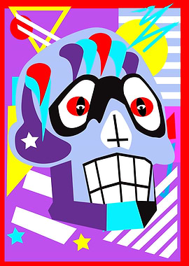 Skull icon background vivi