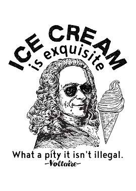 FUNNY VOLTAIRE ICE CREAM