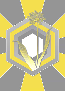 Geometric Yellow Florals