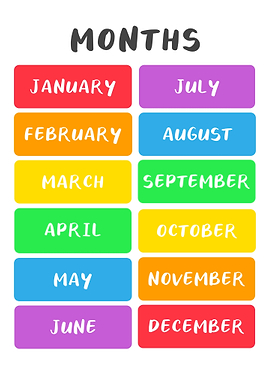 Months rainbow