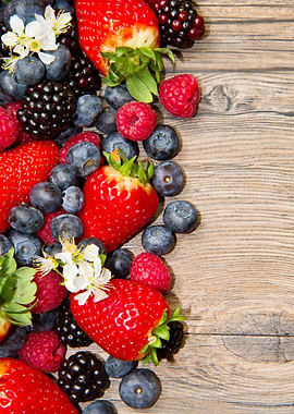 fresh and colored berry