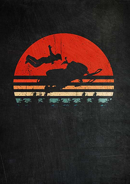 Snowmobiling Retro Vintage