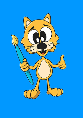 Artisto Cat Cute Artist