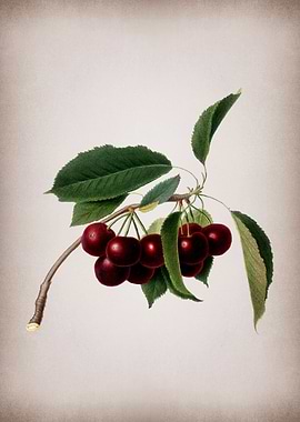 Vintage Cherry Fruit Flora