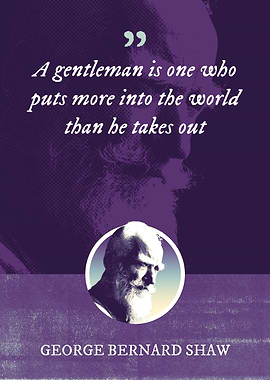A gentleman is one who put