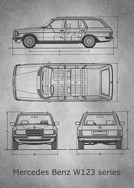 Mercedes Benz W123 gray
