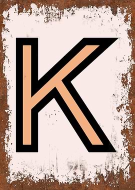 Rusted Funky Letter K