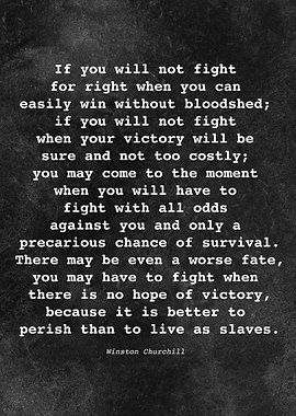 W Churchill Quote D018