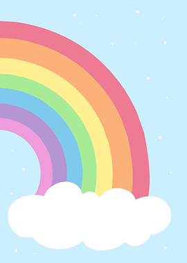 Rainbow pastel right