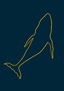 Whale silhouette popart