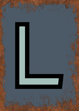 Rusted Funky Letter L