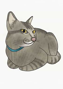 Beautiful Tabby cat paint