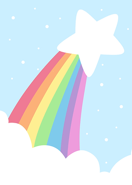 Star rainbow pastel