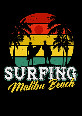 Surfing Malibu Beach Surf