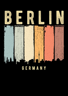 Berlin Skyline Retro