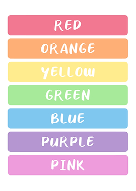 Colors rainbow pastel