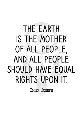 Chief Joseph On Equality