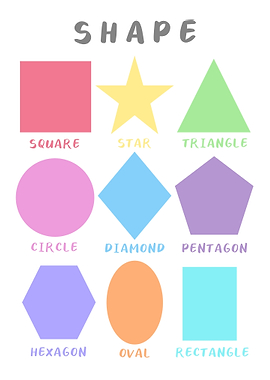 Shape rainbow pastel