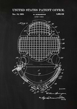 43 Divers Helmet Patent