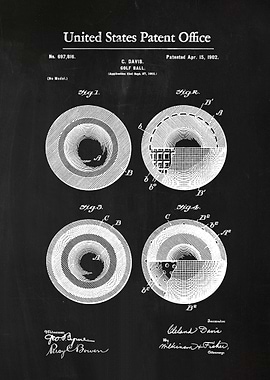 22 Golf Ball Patent 1902
