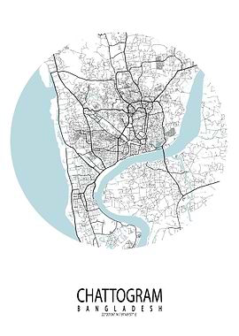 Chattogram City Map Circle