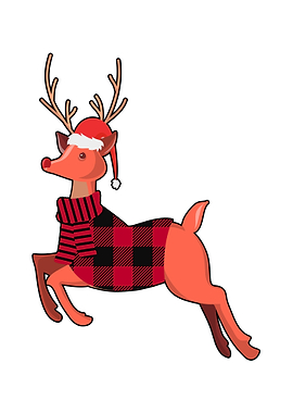Plaid Reindeer With