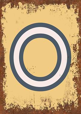 Rusted Funky Letter O