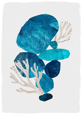 Blue stones and corals