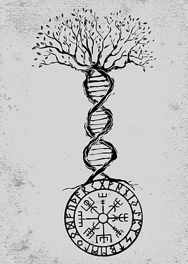 Yggdrasil Odin Vegvisir