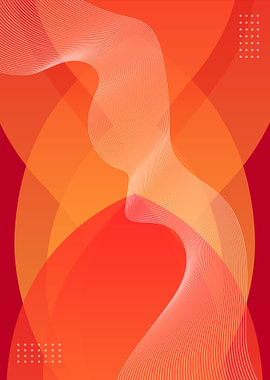 orange and white waves