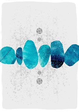 Blue abstract stones