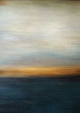 Golden sunset landscape