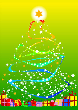 Ribbon and Christmas Tree