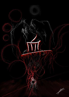 Blood Abstract Drawing