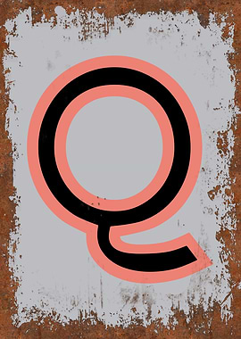 Rusted Funky Letter Q
