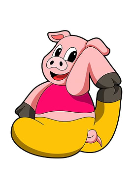 Pig Yoga funny