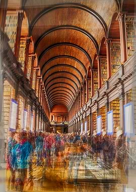 People in Dublin library