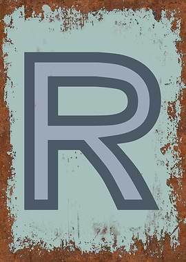 Rusted Funky Letter R
