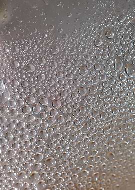 Water droplets close up