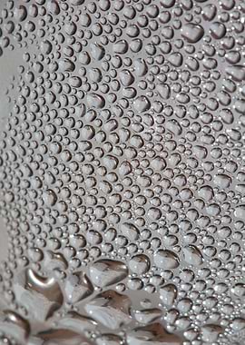 Water droplets close up