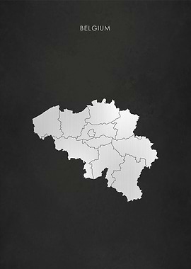 Silver Belgium Map
