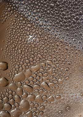 Water droplets close up