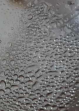 Water droplets close up