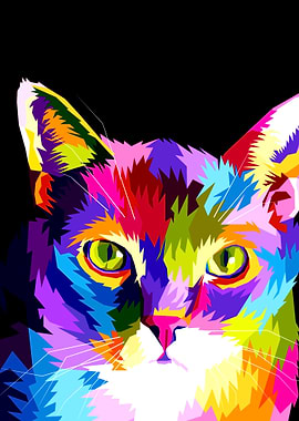 Polygonal Cat Art
