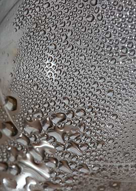 Water droplets close up