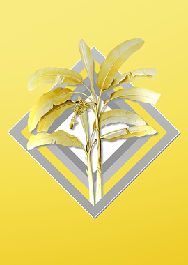 Yellow Banana Tree Poster