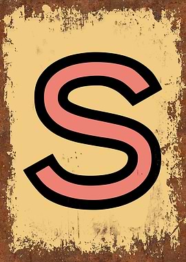 Rusted Funky Letter S