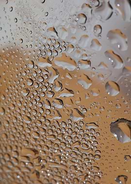 Water droplets close up